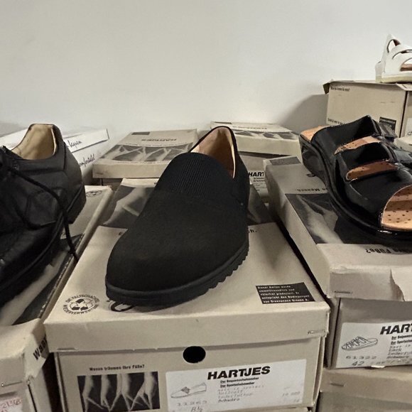 Vintage‎ Hartjes Mens Black Nubuck slip on shoes main image 5